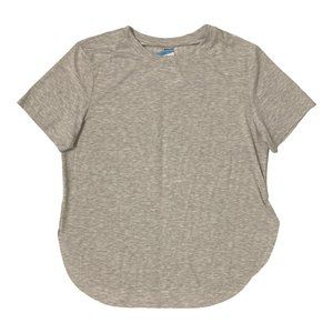 Member's Mark Women's Short Sleeve High Low Rounded Hem T-Shirt Gray
